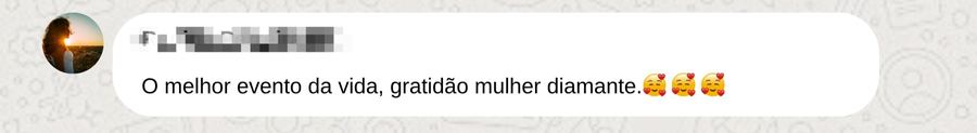 Depoimento de participante do Diamond Women